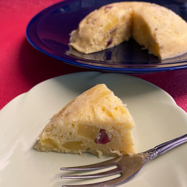 腸活に❣️おから入りしっとりさつまいもの蒸しケーキ